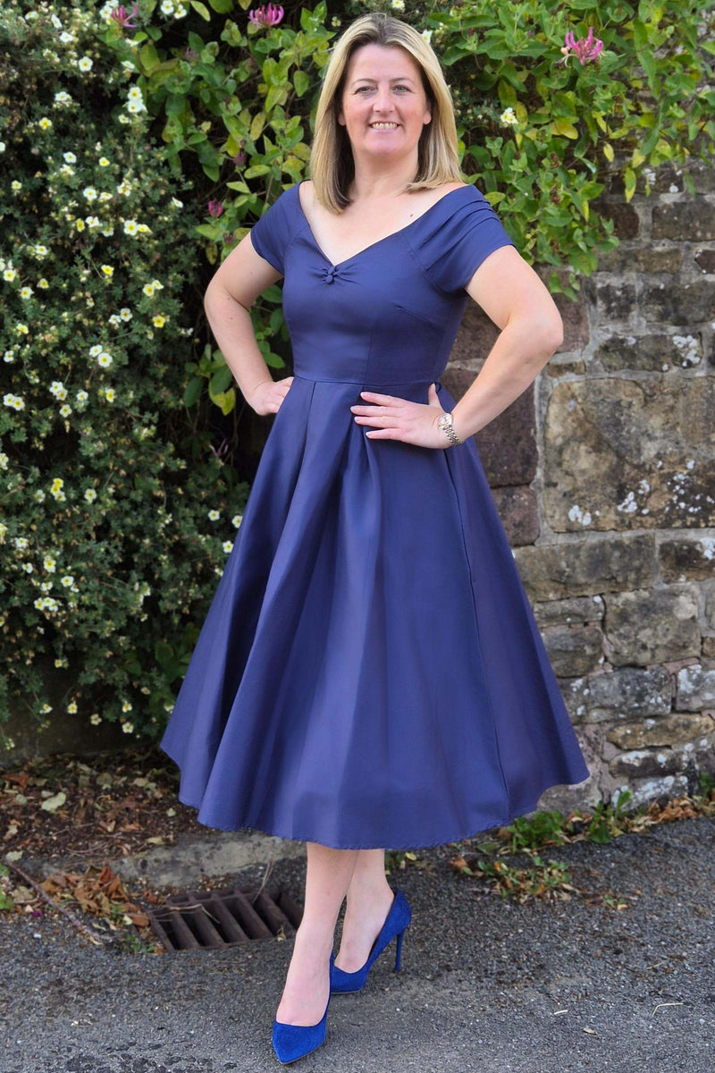 navy blue dress elegant Off Shoulder Color:Lt. Blue rococo clothing See plus What Is The Dress