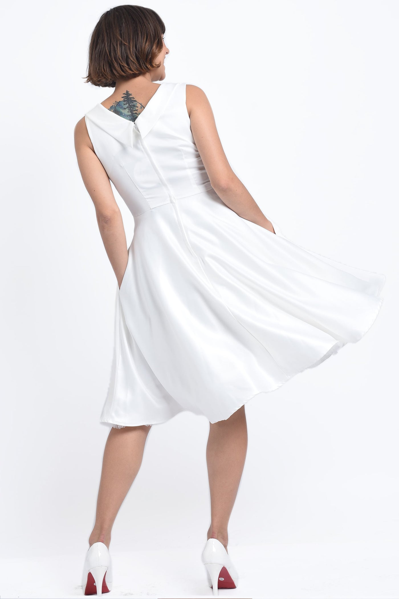  Vintage Style Jive Dress in White