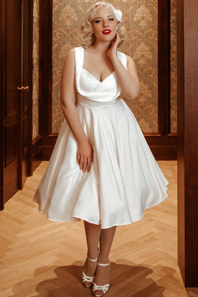 Vintage 50s Wedding Dresses | Retro Tea Length Bridal Gowns Vintage 50s Wedding Dresses | Retro Tea Length Bridal Gowns