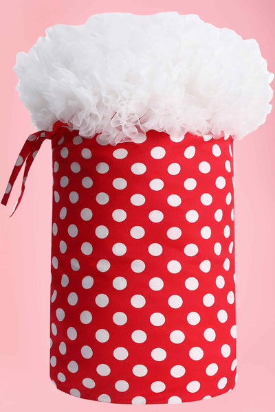 White Polka Dot Petticoat Bag For 2 Petticoats