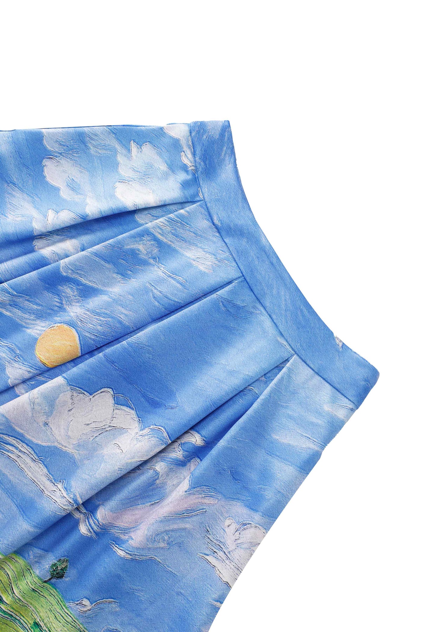 Waistband of Aisley Cat Adventure Pleated Midi Skirt