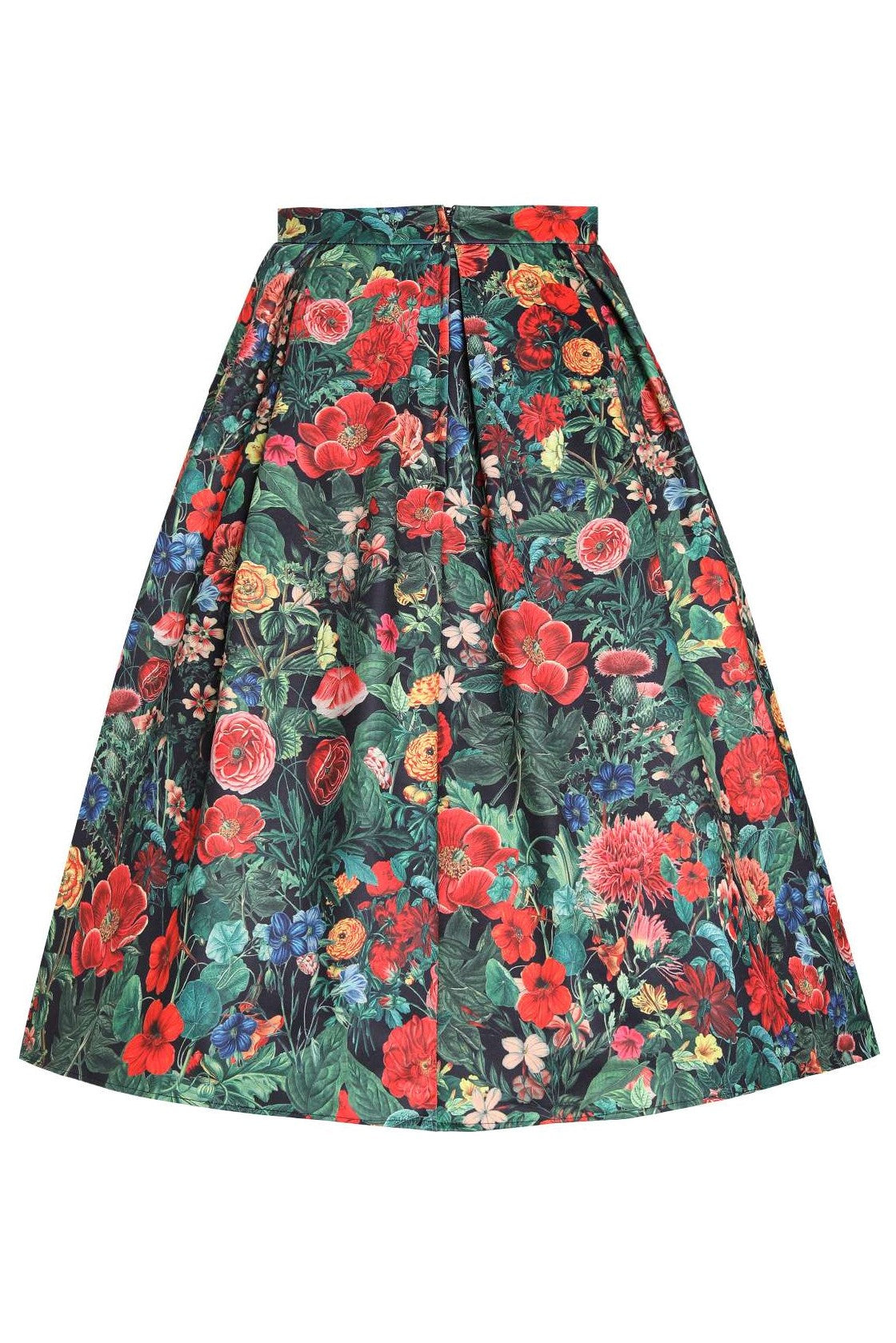 Back view of Aisley Forest Fox Midi Skirt