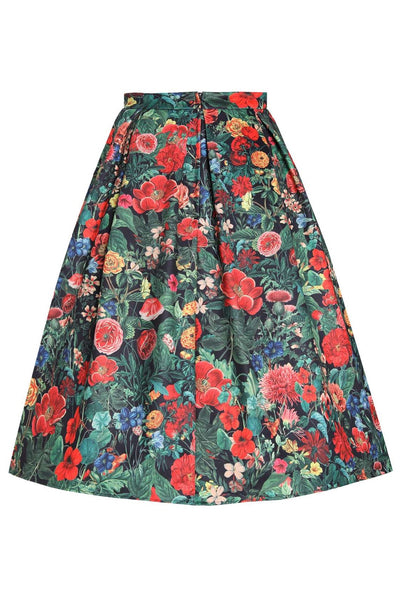 Back view of Aisley Forest Fox Midi Skirt