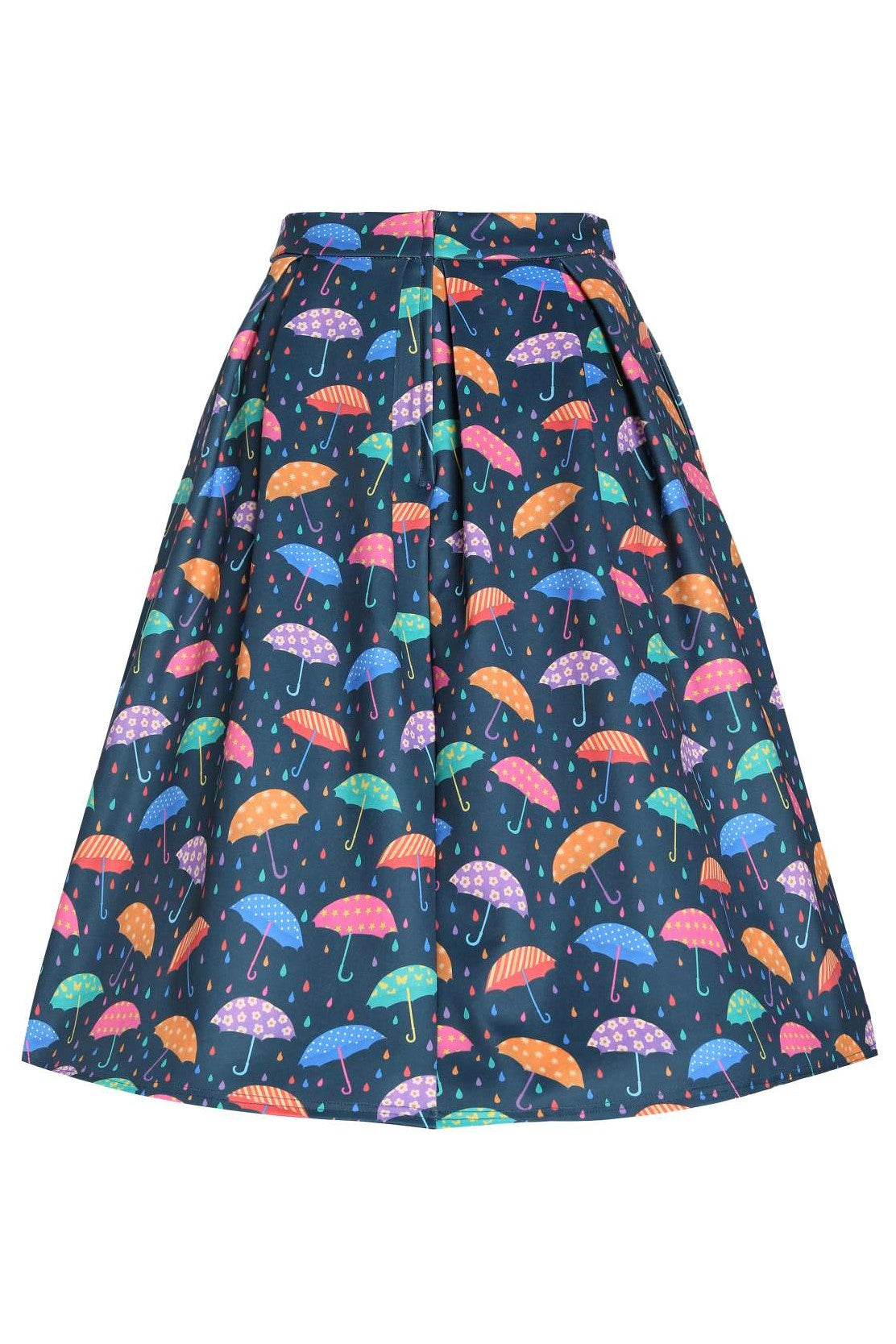 Back view of Aisley Rainy Day Midi Skirt