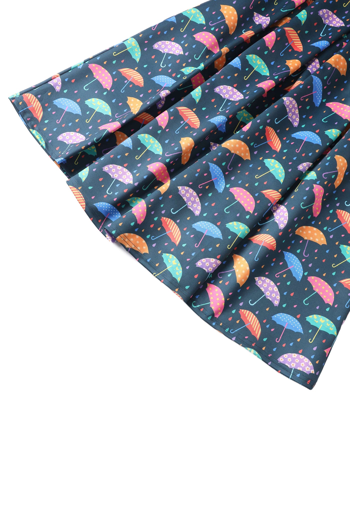 Close up view of Aisley Rainy Day Midi Skirt