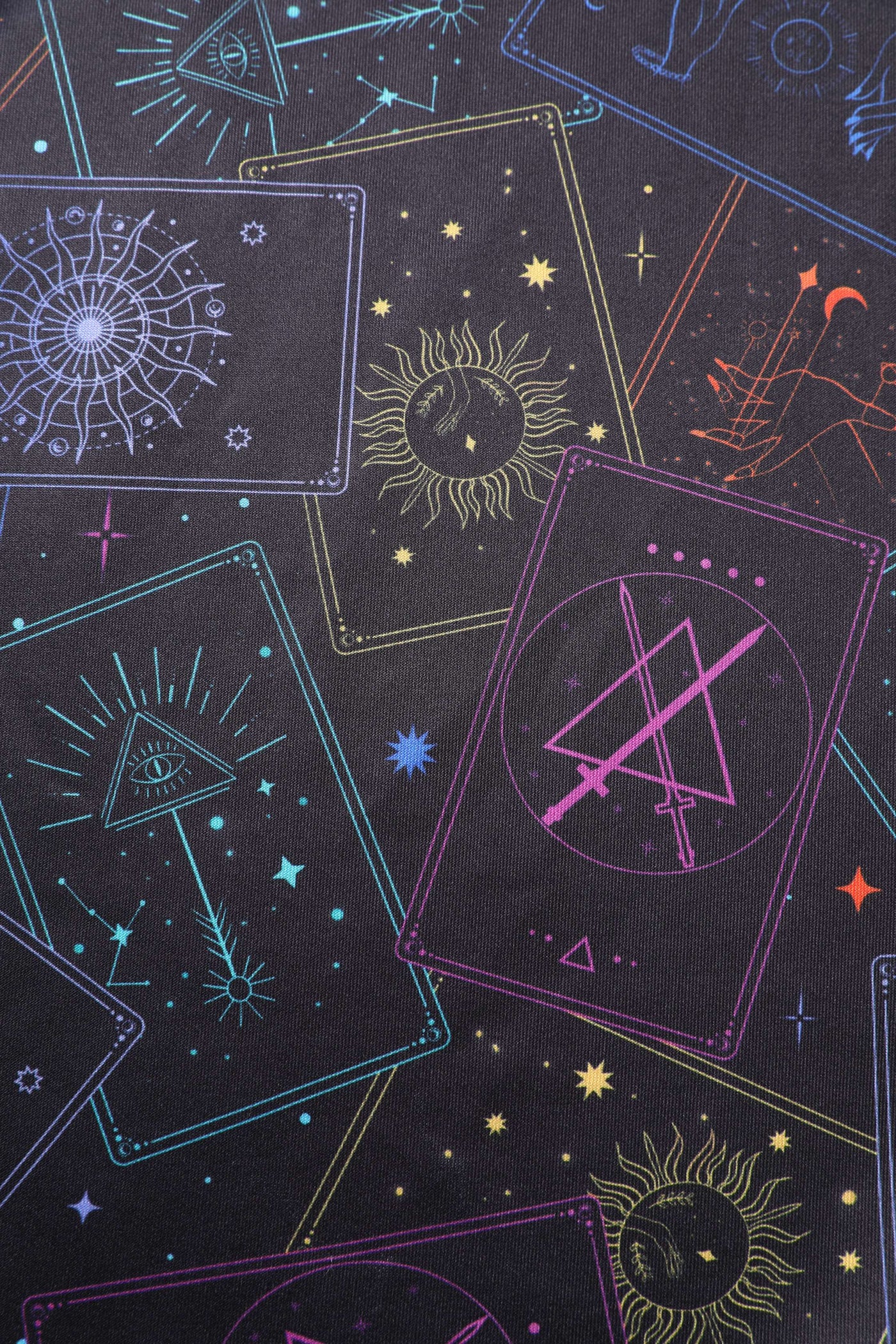 Pattern of Aisley Tarot Card Black Midi Skirt