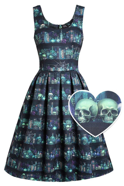 Front view of Amanda Black Magic Swing Dress