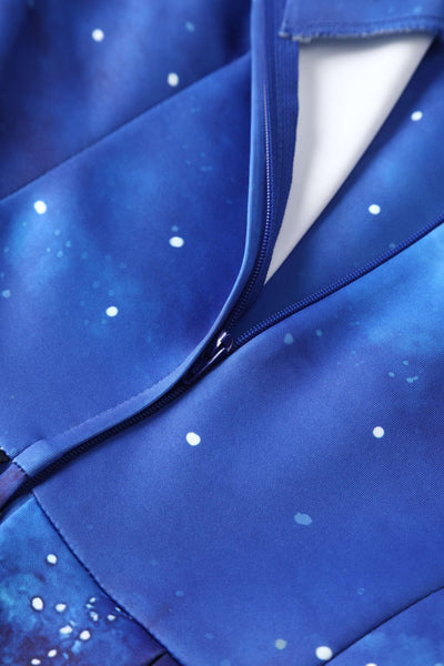 Zipper of Amanda Cat Starry Night Flared Dress