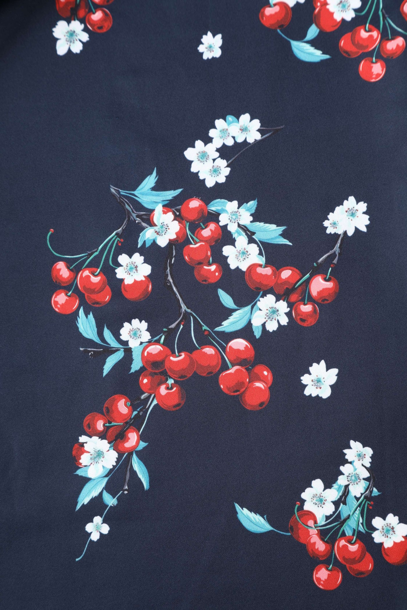 Pattern of Amanda Cherry Navy Blue Flared Dress