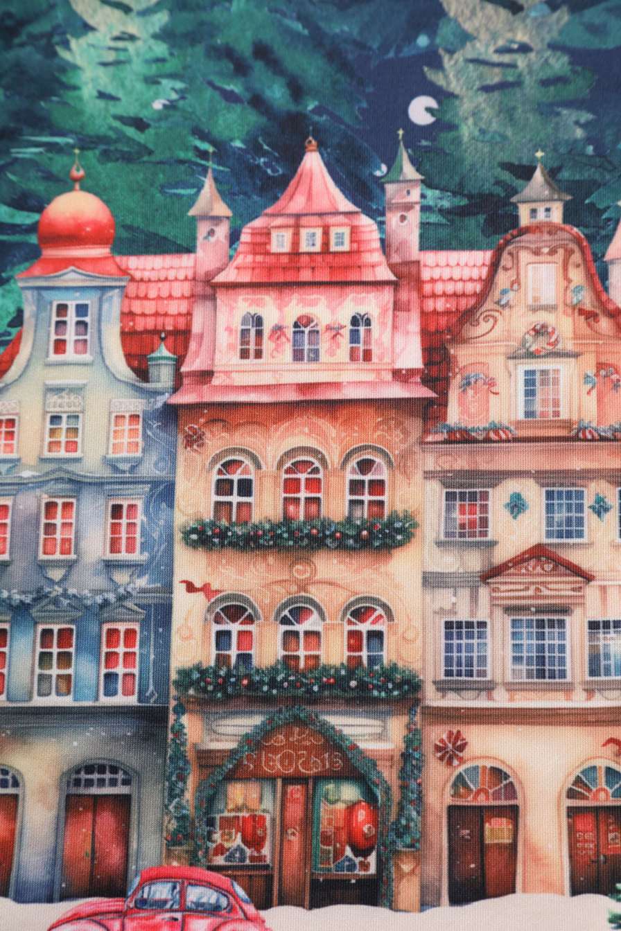 Pattern of Amanda Chrismas Eve Flared Dress In Blue