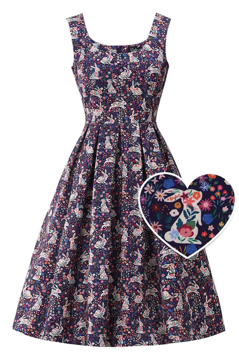 Front view of Meadow Hopper Swing Dress