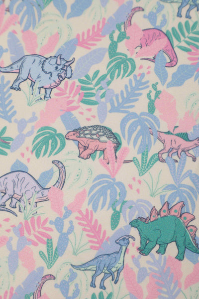 Pattern of Amanda Pastel Dinosaur Flared Dress