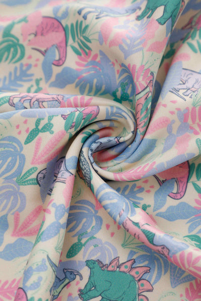 Fabric of Amanda Pastel Dinosaur Flared Dress