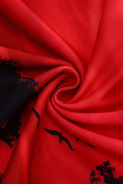 Fabric of Amanda Red Sunset Flared Dress