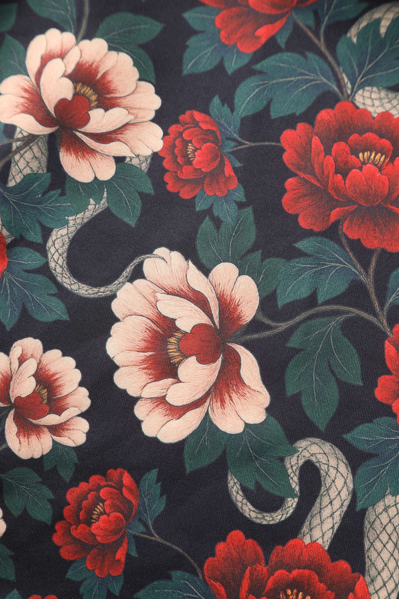 Pattern of Amanda Rockabilly Rose & Snake Print Dress