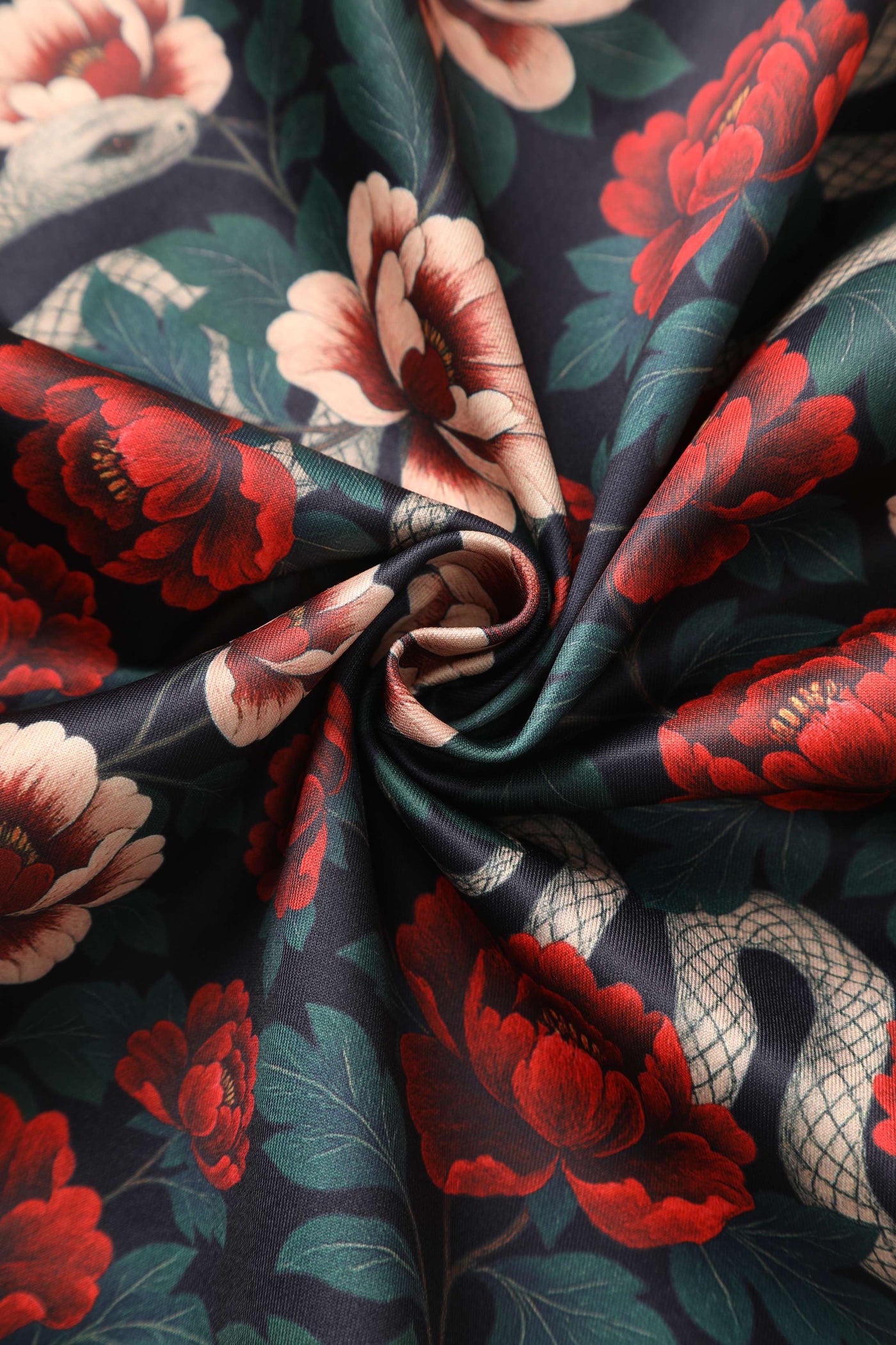 Fabric of Amanda Rockabilly Rose & Snake Print Dress