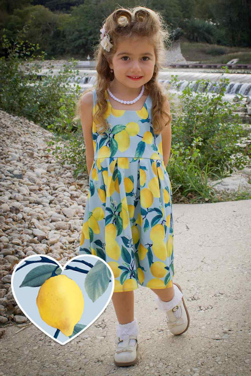 Girls Lemon Summer Skater Dress