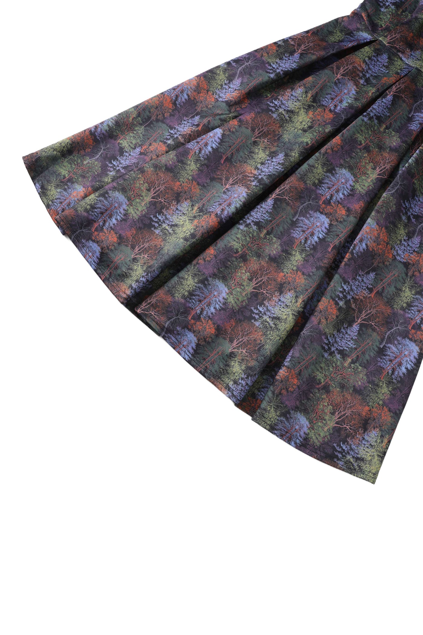 Close up view of Autumn Foliage Off Shoulder Dress