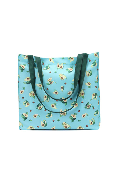 Baby Blue Avocado Tote Shopping Bag