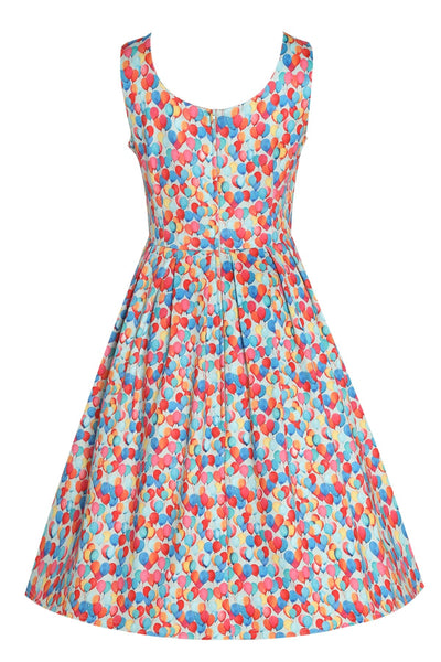 Back view of Balloon Sky Flared Dress