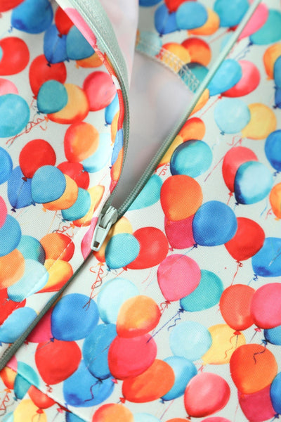 Close up view of Balloon Sky Flared Dress