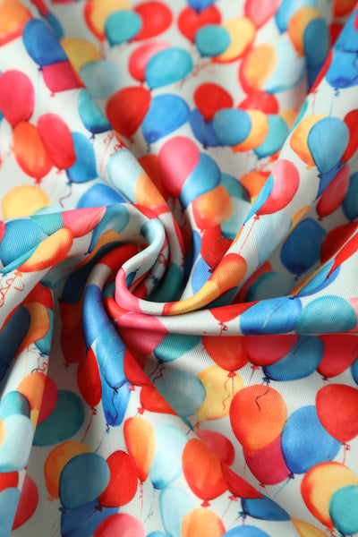 Close up view of Balloon Sky Flared Dress