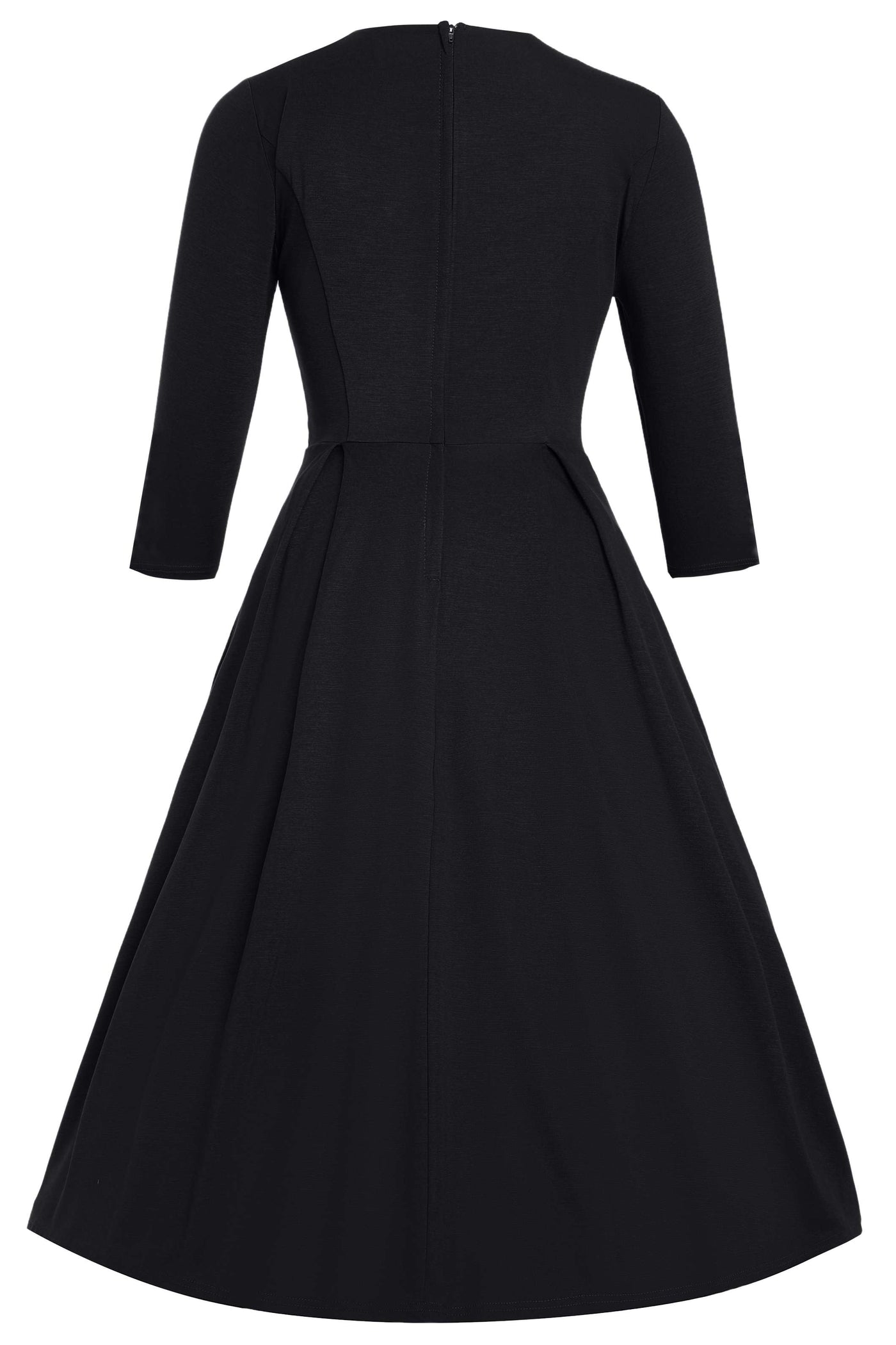 Back view of Beatrix Black Formal Dress