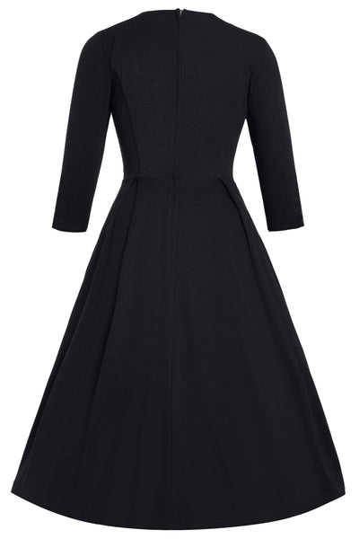 Back view of Beatrix Black Formal Dress
