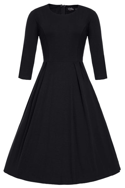 Front view of Beatrix Black Formal Dress