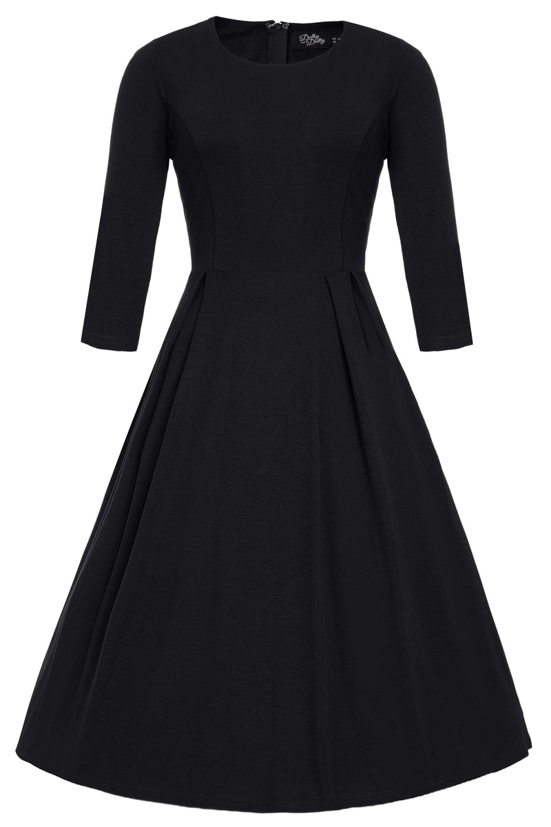 Front view of Beatrix Black Formal Dress