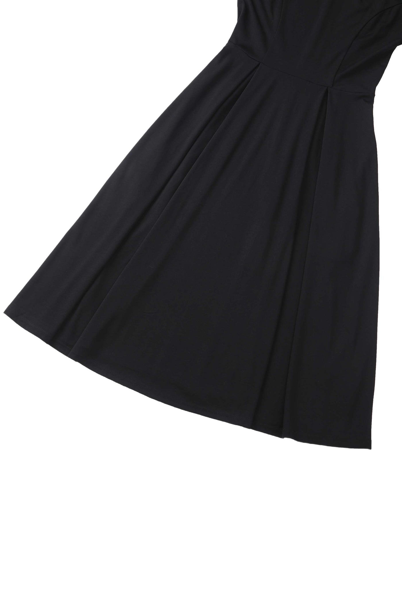 Close up view of Beatrix Black Formal Dress