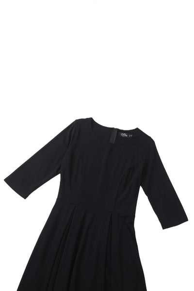 Close up view the top of Beatrix Black Formal Dress