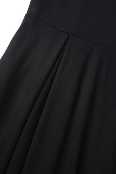 Plain print of Beatrix Black Formal Dress