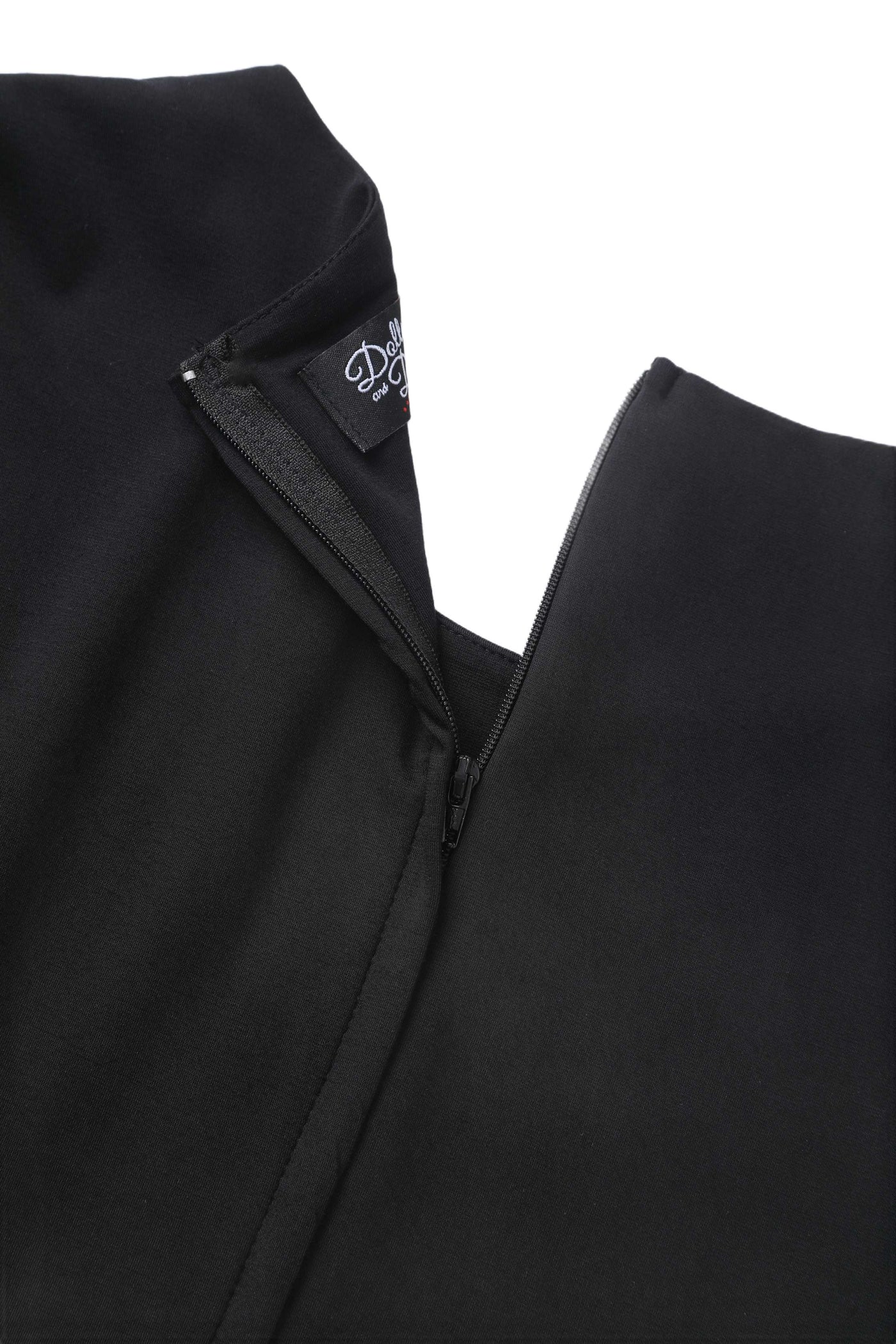 Zipper of Beatrix Black Formal Dress