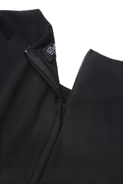 Zipper of Beatrix Black Formal Dress