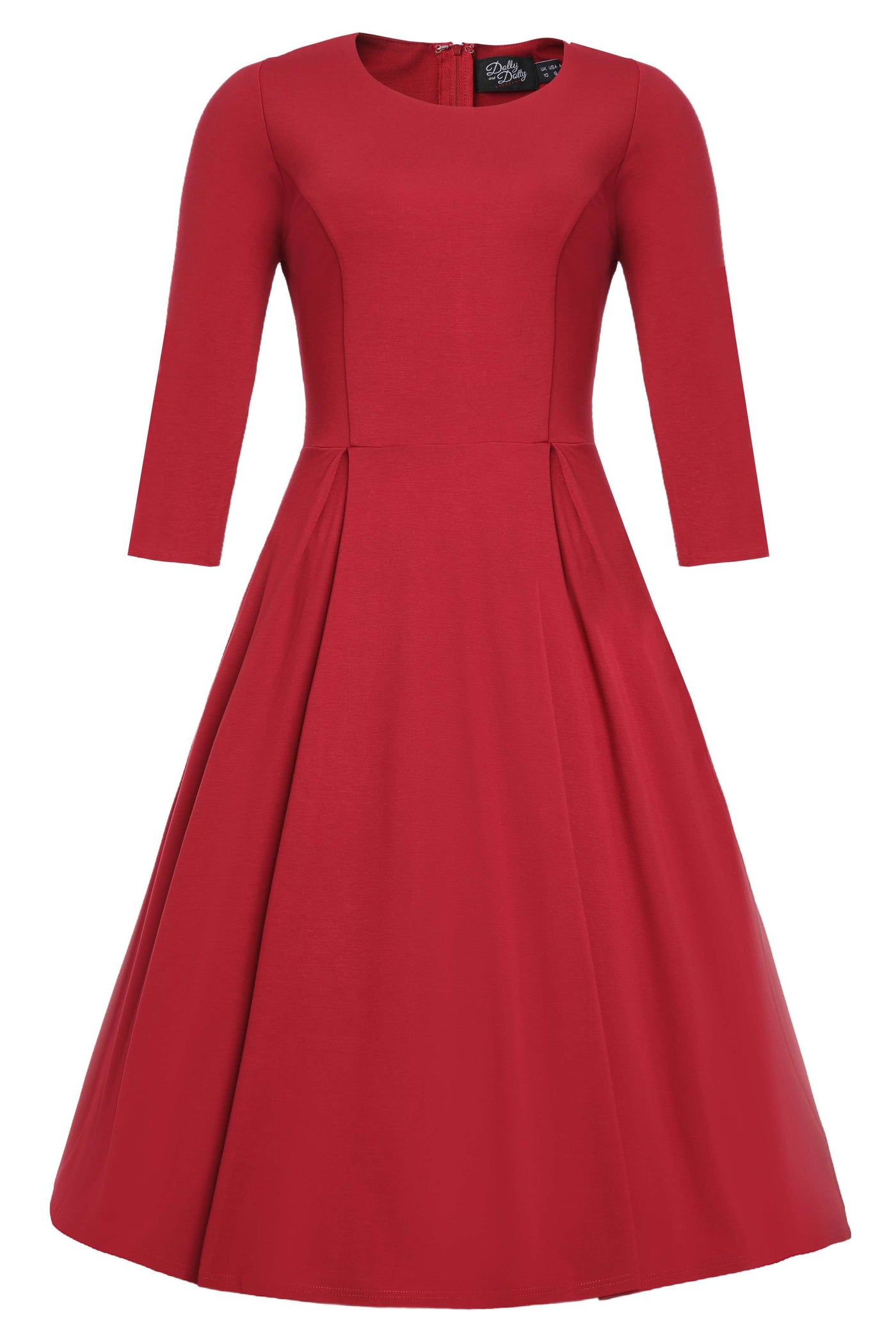 Front view of Beatrix Burgundy Formal Dress