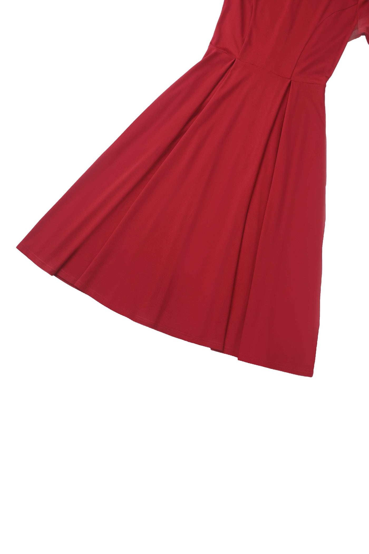 Close up view of Beatrix Burgundy Formal Dress