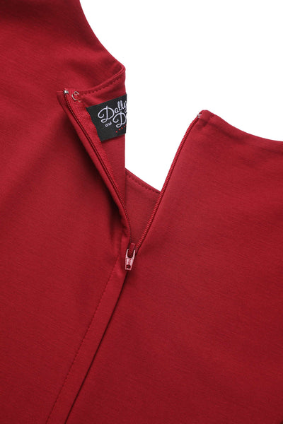 Zipper of Beatrix Burgundy Formal Dress