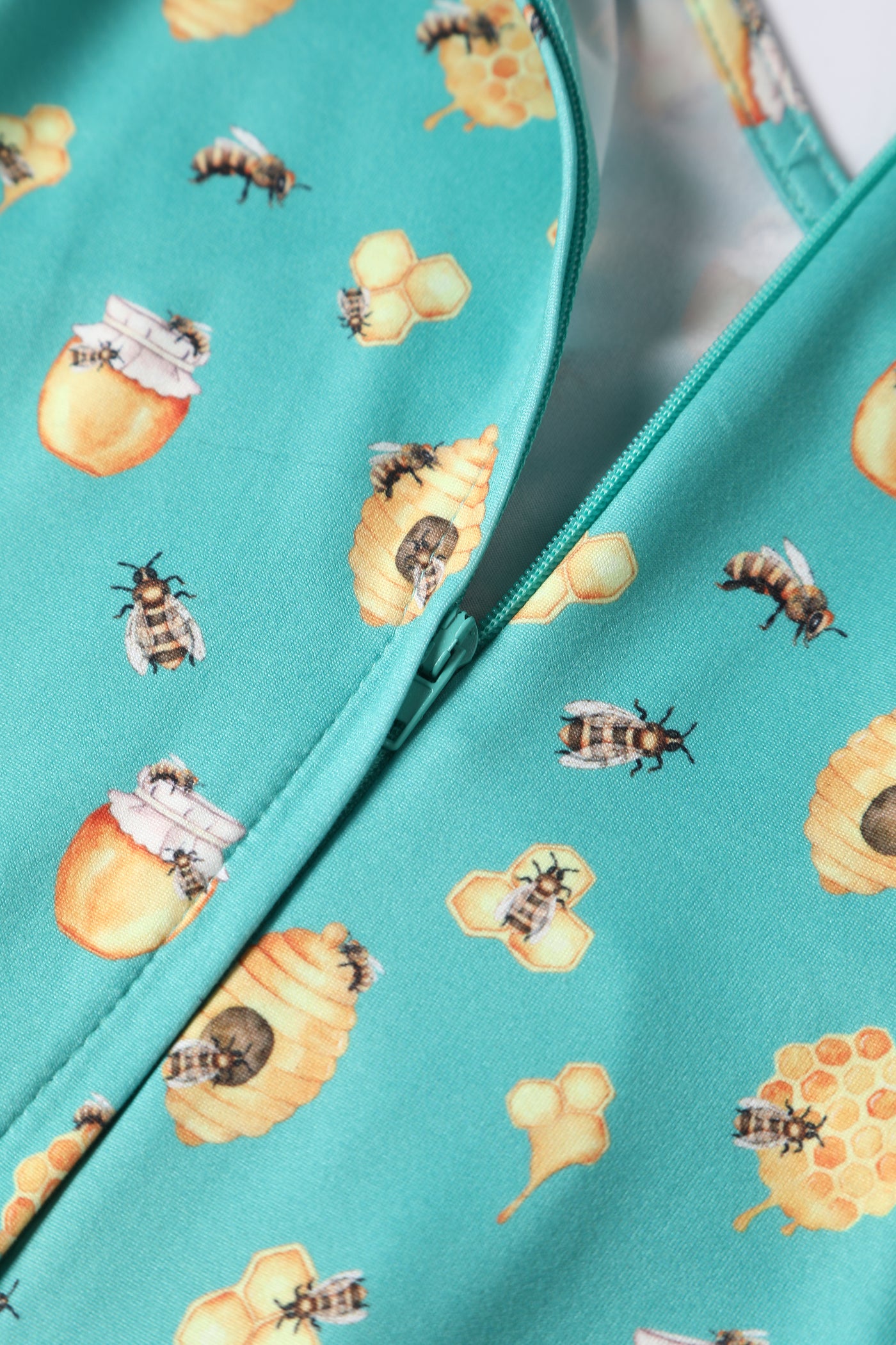 Close up view of Bee & Honey Short Sleeved Dress