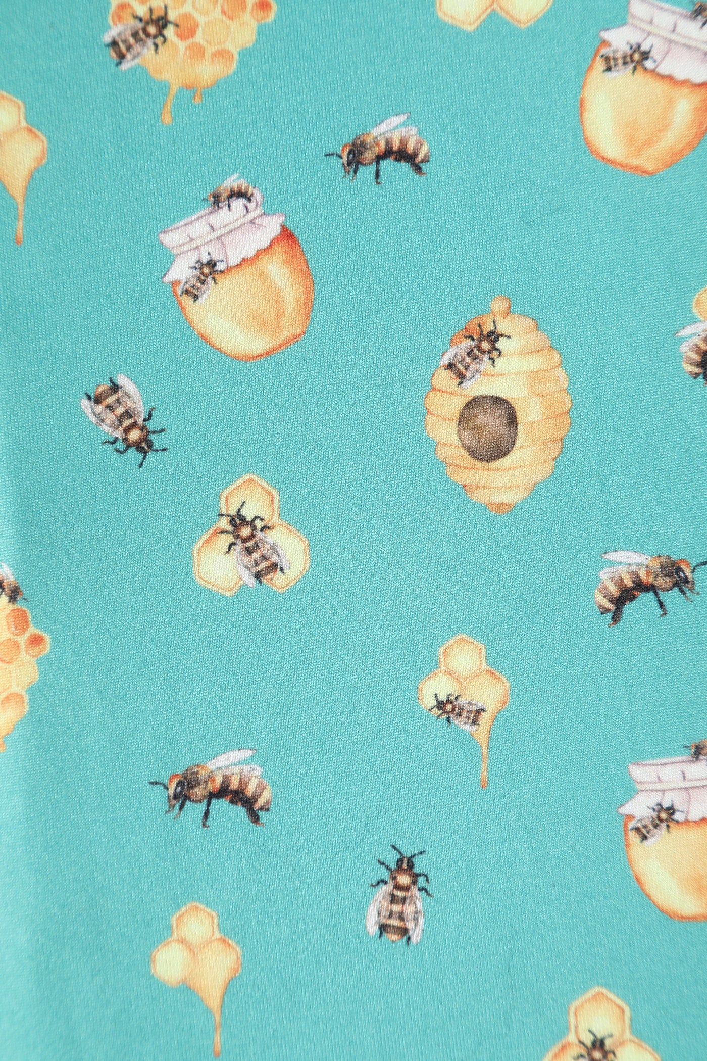 Close up view of Bee & Honey fabric