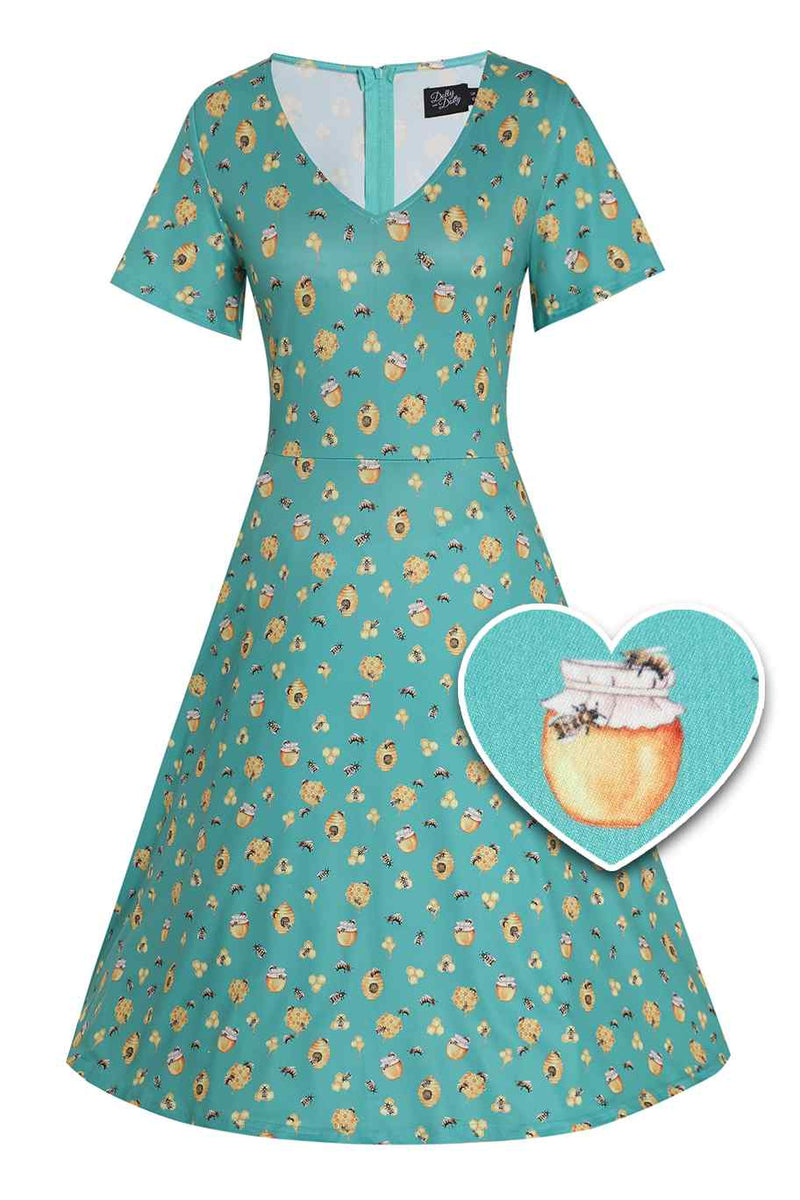Front view of Bee & Honey Short Sleeved Dress