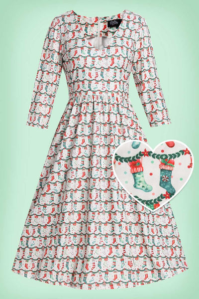 Billie Christmas Stocking Long Sleeved Dress