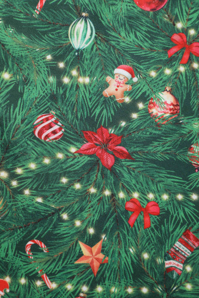 Pattern of Billie Christmas Tree Long Sleeved Dress