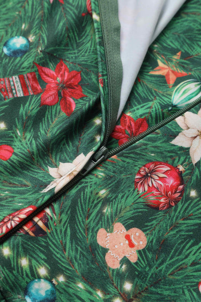 Zipper of Billie Christmas Tree Long Sleeved Dress