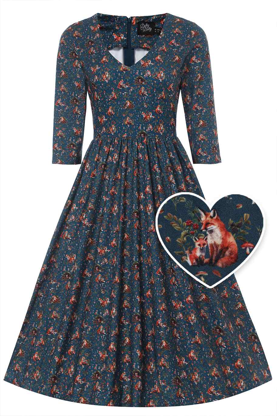 Billie Woodland Fox Den Print Dress