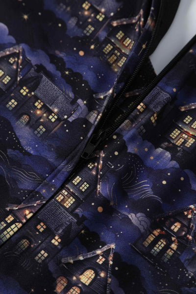 Zipper of Billie Purple Christmas Eve Flared Dress