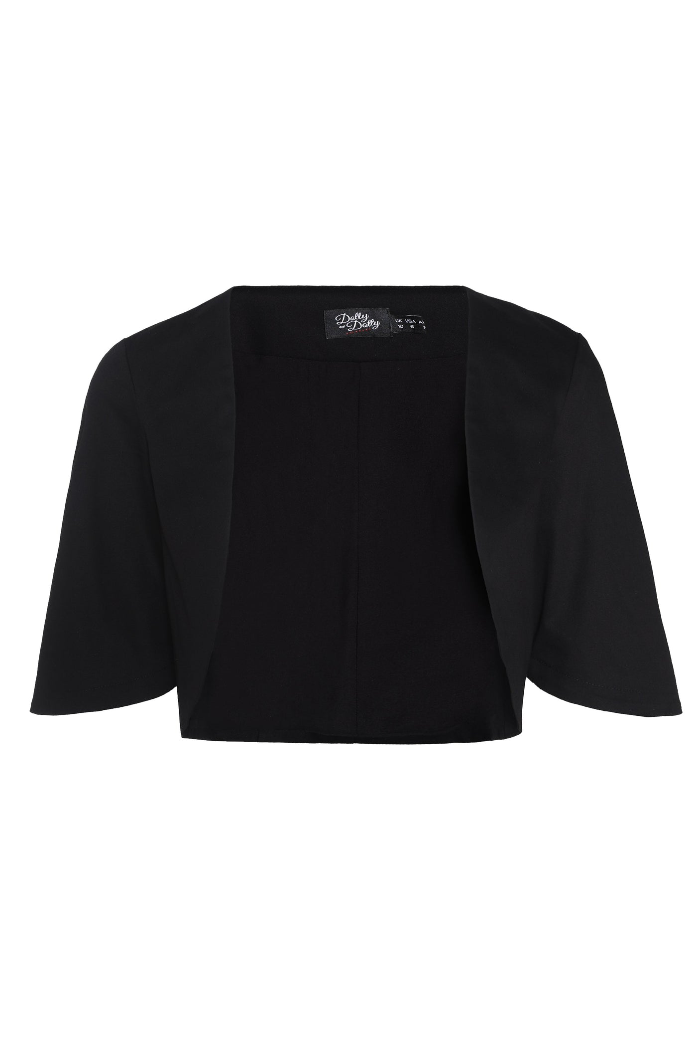 Front view of Black Bolero Jacket