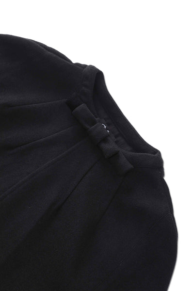 Close up view of Black Cape Jacket