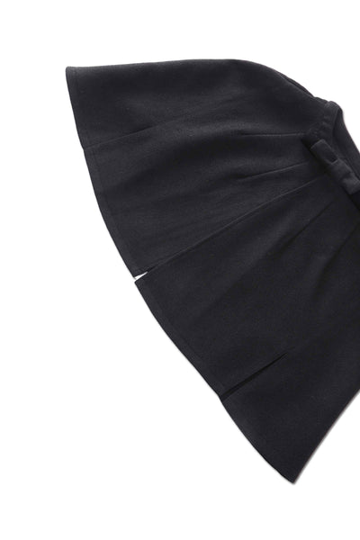 Close up view of Black Cape Jacket
