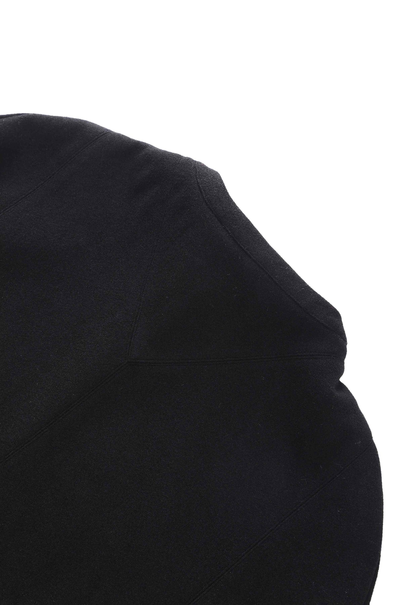 Close up view of Black Cape Jacket